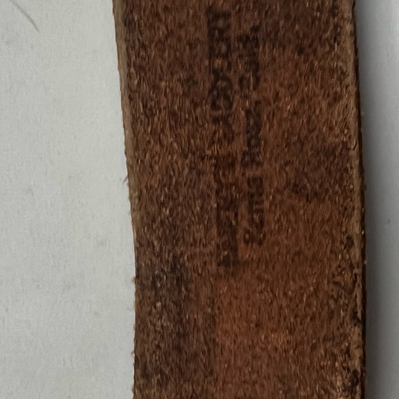 Women’s Brown Leather Belt with Unicorn Abalone Buckle - Picture 2 of 3